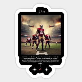 49 ers graphic design, funny 49 ers victor illustration design Sticker